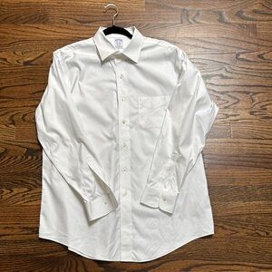 Brooks Brothers White Dress Shirt Traditional Collar 16.5 - 34